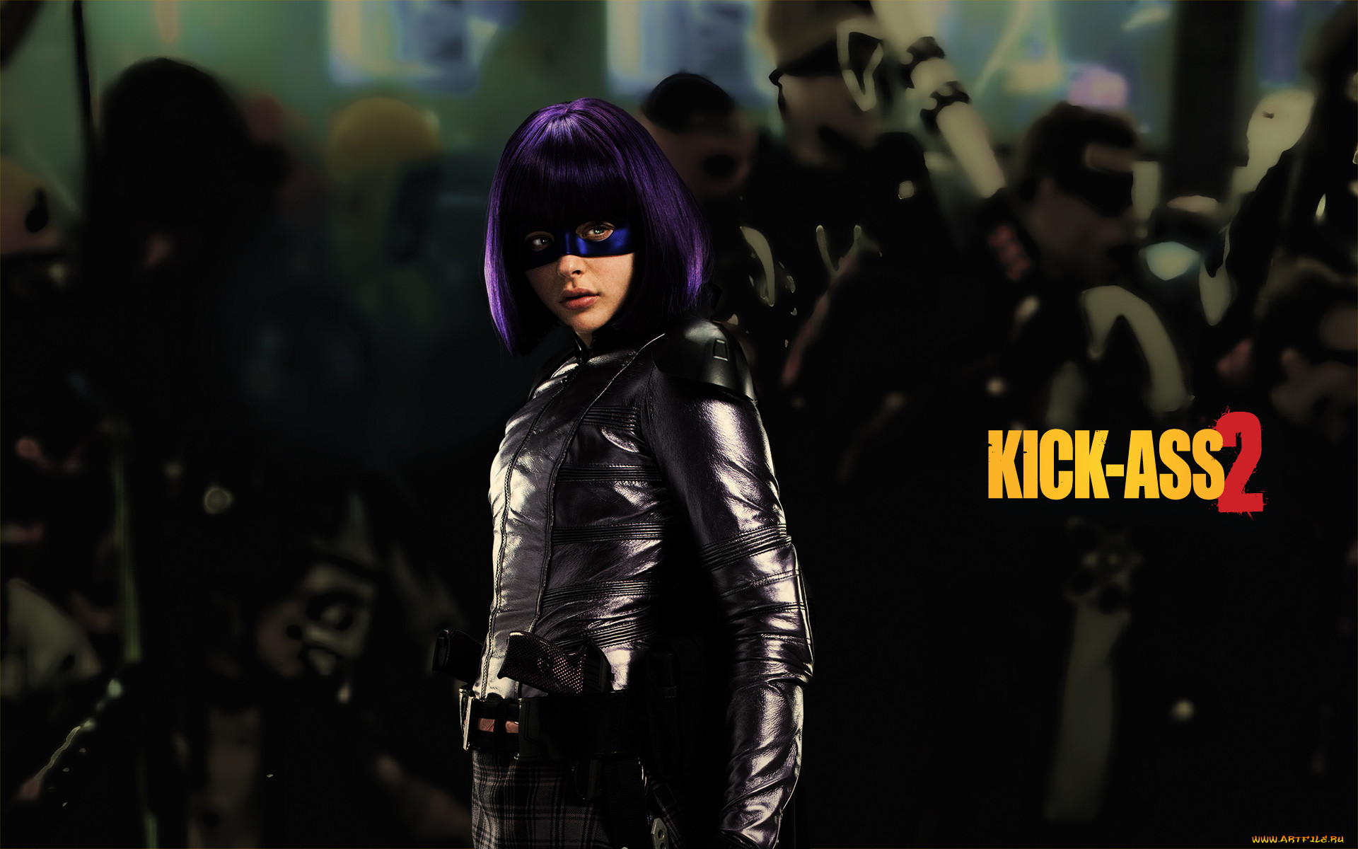 Обои Kick-Ass 2 Кино Фильмы Kick Ass 2, обои для рабочего стола, фотографии  kick, ass, кино, фильмы, сша, приключения, боевик, пипец, 2,  супергеройский, фильм, чёрная, комедия Обои для рабочего стола, скачать обои